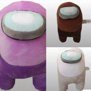 3 Pack Among Us Plushies Bundle Purple white and brown CLEARANCE SALE